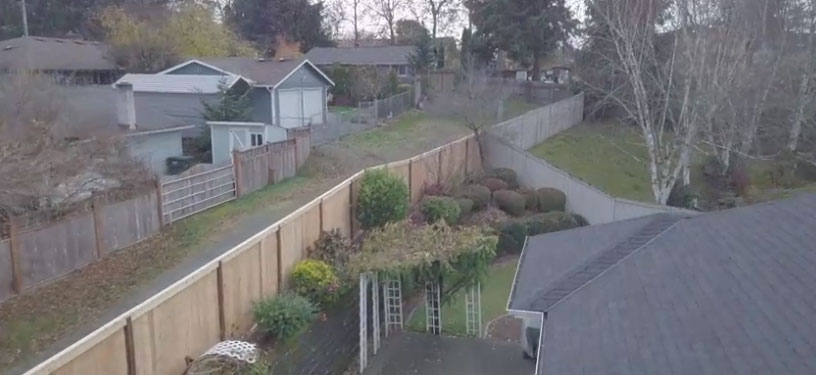 drone video tacoma fencing